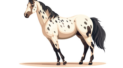 Appalloosa breed horse flat vector illustration. Am