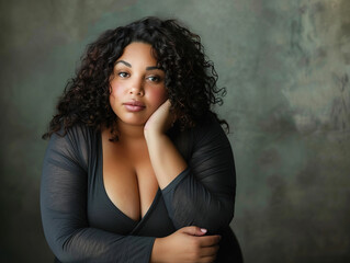 portrait of a plus size woman