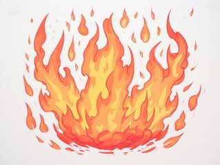 blazing fire, intense blazing fire