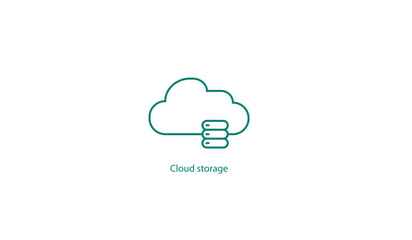 Cloud Storage Vector Icon Illustration Design