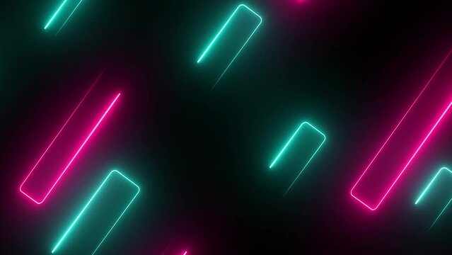 Neon glow in the style of the popular social network TikTok. For use in slideshows, social media posts, live broadcasts, short films, videos, video clips, advertising, presentations and animations