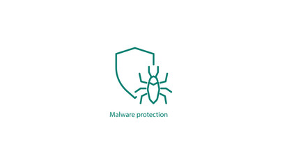 Secure Tech Vector Icon: Malware Protection