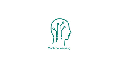 Machine Learning Technology Vector Icon Illustration