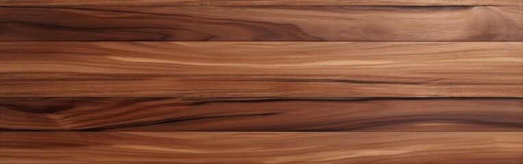 Fototapeta premium Uninterrupted Grain of Super Long Walnut Wood Planks