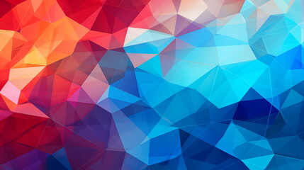 Fototapeta premium Vibrant Geometric Shapes Creating a Kaleidoscope of Colors in Abstract Design