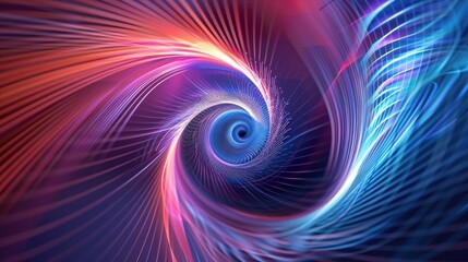 Fototapeta premium Abstract swirling patterns in optical fiber background