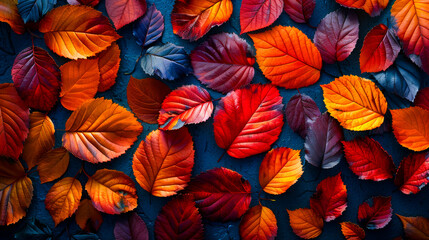 Fototapeta na wymiar Autumn Leaves on Ground 