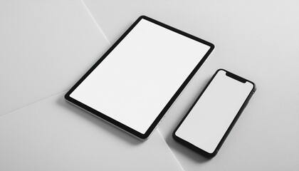 Mockup Template for Different Screen Sizes - Monitor, Tablet and Phone - Application Design, Web Design and User Interface Design - Asset for Presentation of Graphic Design and Portfolio