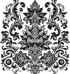 Fototapeta premium Vector decorative elegant vector seamless pattern design with white background