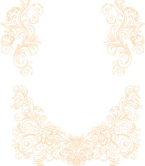 Vector decorative elegant vector seamless pattern design with white background