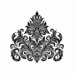 Vector decorative elegant vector seamless pattern design with white background