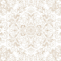 Vector decorative elegant vector seamless pattern design with white background