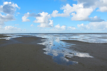 Borkum, Nordstrand bei Ebbe,