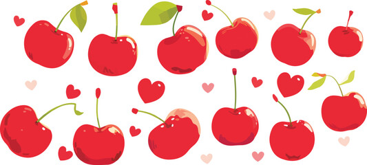 cherry clipart vector for graphic resources	
