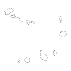 Cape Verde map. Vector illustration.