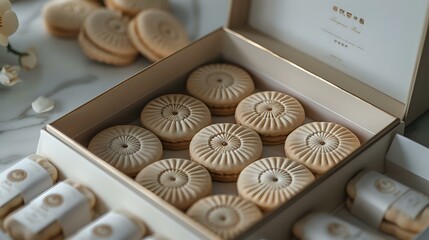 Sophisticated Presentation of Exquisite Biscuit Packaging