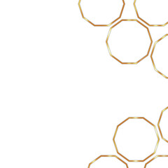 Fototapeta premium Bronze Glossy Decagon Shapes used as a Border or Frame