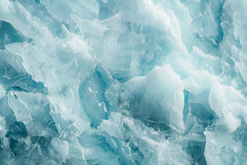 Obraz premium Textured surface of an iceberg, showcasing its rugged edges and icy formations. Iceberg textures offer a crisp and invigorating backdrop