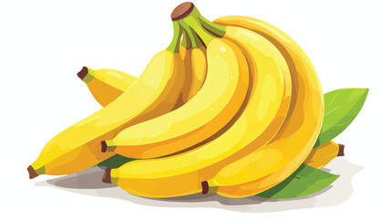 Bananas bunch. Whole sweet tropical fruits in yello
