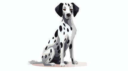 Dalmatian breed cute spotted dog. Happy purebred do