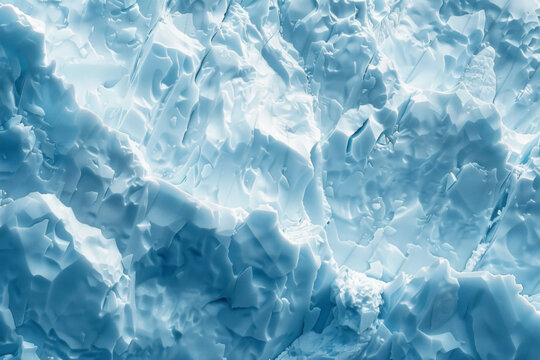 Textured surface of an iceberg, showcasing its rugged edges and icy formations. Iceberg textures offer a crisp and invigorating backdrop