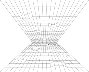 3d 입체 공간 선 그리드 벡터 일러스트 © 상원 이