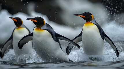 Obraz premium penguin in the water
