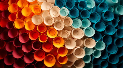 Energy and motion through spirals and evolving geometric forms.