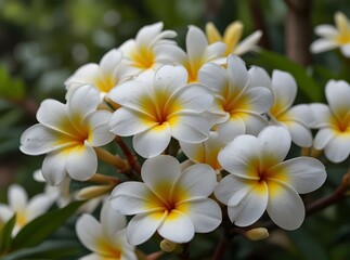 Obraz na płótnie Canvas Default_Plumeria_flowers_beautiful_flowers_in_the_garden_white_0.jpg