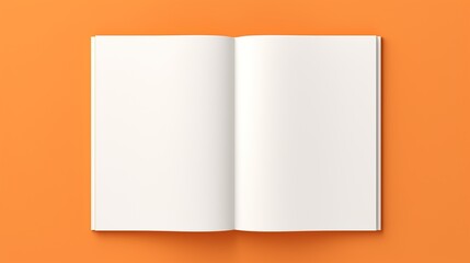 3D Rendering of Opened Blank White A4 Magazine Brochure Mockup
