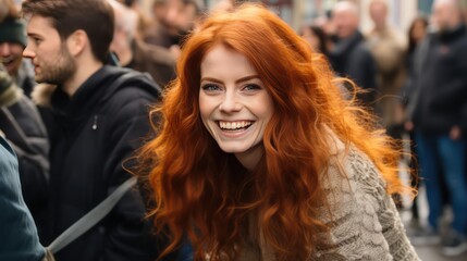 Fototapeta premium young white woman captivated by the energy UHD WALLPAPER