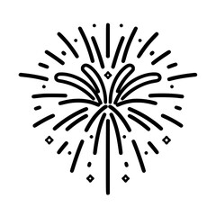 Obraz premium Firework icon, celebration icon, spark icon, party icon, anniversary icon, birthday icon, carnival icon, celebrate icon, festival icon, Christmas icon, event icon, explosion icon, sparkle icon