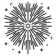 Obraz premium Firework icon, celebration icon, spark icon, party icon, anniversary icon, birthday icon, carnival icon, celebrate icon, festival icon, Christmas icon, event icon, explosion icon, sparkle icon