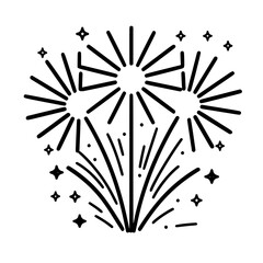 Obraz premium Firework icon, celebration icon, spark icon, party icon, anniversary icon, birthday icon, carnival icon, celebrate icon, festival icon, Christmas icon, event icon, explosion icon, sparkle icon