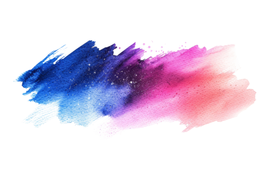 abstract watercolor brush strokes resembling a celestial sky, incorporating stars and cosmic elements for a magical effect.