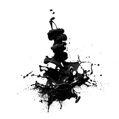 Spectacular splash of black ink