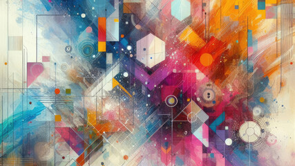 Bright multicolored abstract background. Artificial intelligence, generation