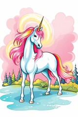 Obraz na płótnie Canvas unicorn, mystical unicorn