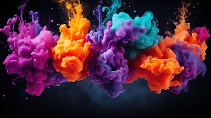 Abstract Colourful Paint in Water Background UHD WALLPAPER