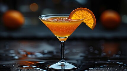 Orange martini, made with orange juice and vodka. - Powered by Adobe