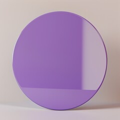 3D render of Round purple plate 