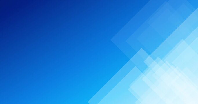 Loop animation of transparent white triangles on the right side of a blue background with space for text. Suitable as a background for opening titles, presentations, or transitions. UHD 4K 4096x2160