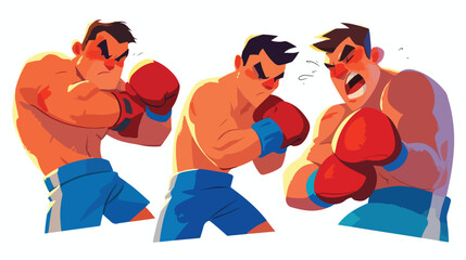 Boxer fighter boxing. Professional box athlete pinc