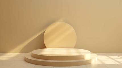 Podium mockup, Abstract podium background, 3d render