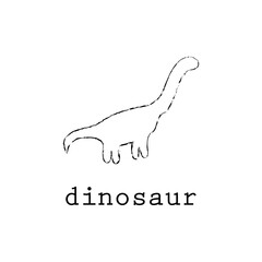 Icon of a cute dinosaur on a white background.