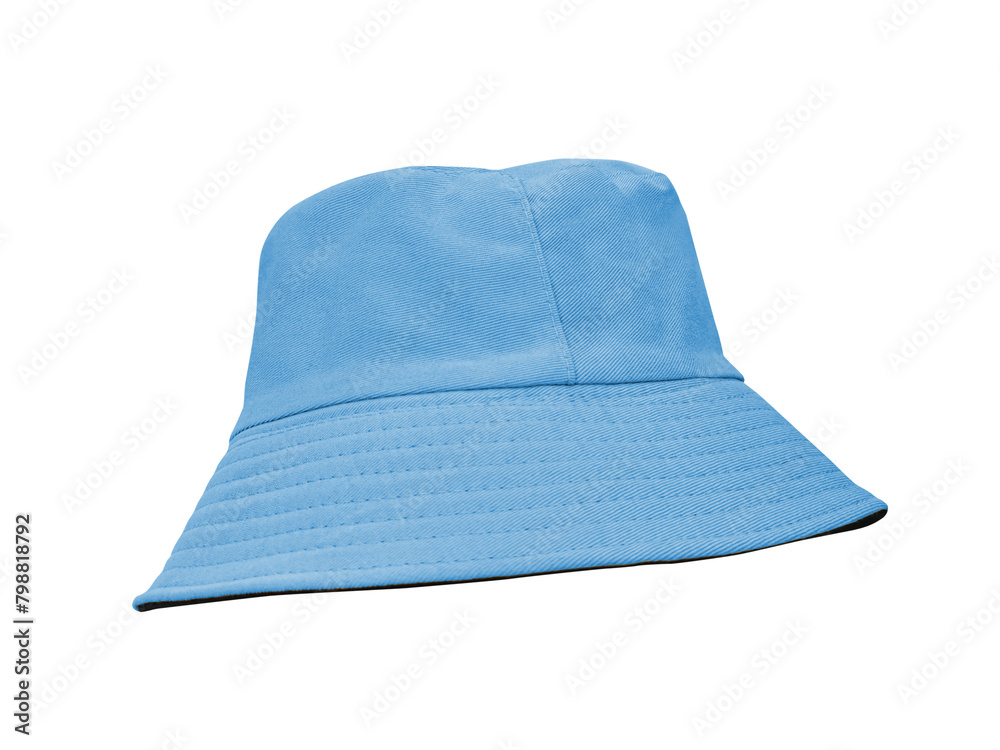 Canvas Prints blue bucket hat Isolated on a white background