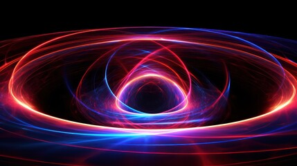 Abstract Round Plasma Beams Shockwave in Space UHD WALLPAPER