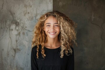 Fototapeta premium Woman faces aging challenges with anti-aging research and familial relationship discussions, integrating face lift signs with mental health strategies in aging contexts.
