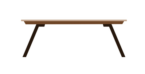 Table is Scandinavian style. Wooden table. Vector illustration flat style