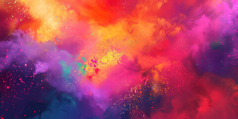 Holi Festival Inspired Watercolor Background
